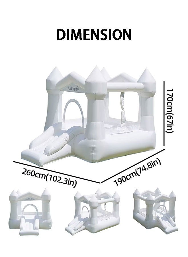 JSAITOYS Inflatable Castle (with Slide/Protective Net) - 260x190x170cm Large Kids Bounce House - Image 5